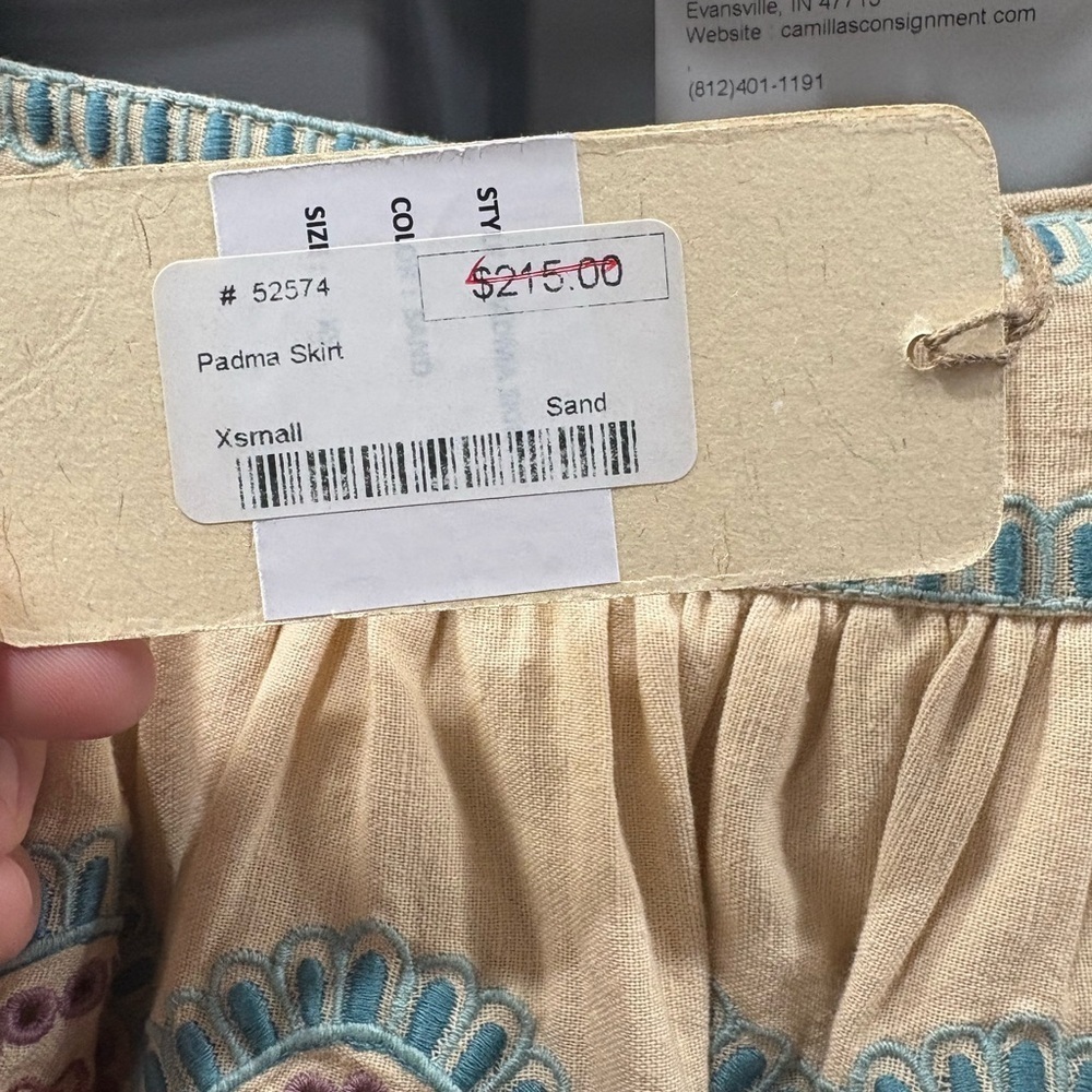 Cream and Pink Embellished Bubble Mini Skirt - Picture 2 of 3
